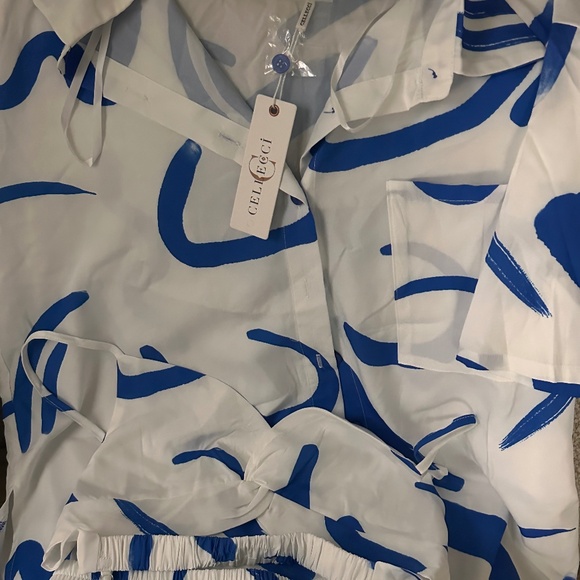 3 piece set: bralette, shorts, and blouse - Picture 1 of 4